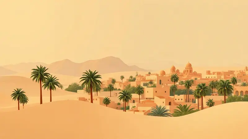 رسم توضيحي مفاهيمي يعبّر عن تسويق المطاعم في القصيم وبريدة: سوق محلي وفرصة مبكرة